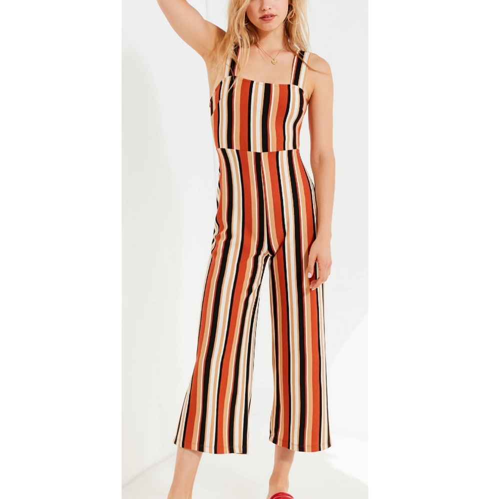 Urban Outfitters Delaney Striped Jumpsuit XS